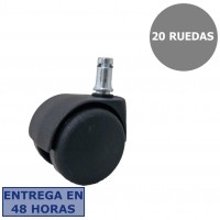 PIQUERAS Y CRESPO NOWY STYL Kit de 20 ruedas de nailon autofrenantes de 50 mm perno 11 mm.