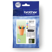 BROTHER Pack de 4 cartuchos de tinta negro, cian, magenta y amarillo LC3217VAL para MFCJ5330, MFCJ65 BROTHER Pack de 4 cartuchos de tinta negro, cian, magenta y amarillo LC3217VAL para MFCJ5330, MFCJ65