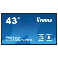 iiyama LH4365UHSB-B1 pantalla de señalización Diseño de quiosco 108 cm (42.5") LED Wifi 800 cd / m² 4K Ultra HD Negro Procesador incorporado Android 11 24/7 (Espera 4 dias)