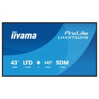 MONITOR IIYAMA 43" (LH4375UHS-B1AG) ANDROID 11 / 3844X2160 (4K UHD) / OPERACION 24/7 /500CD / LANDSC. Y PORTRAIT / 3XHDMI / DP / RJ45 / VESA 400X400 / ALTAVOCES 2X10W (Espera 4 dias)