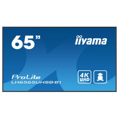 MONITOR IIYAMA 65" , UHD IPS PANEL, HAZE 1%, 800CD/M, HORIZ Y VERT, SIGNAL FAILOVER, MM 2X 10W,  HDMI 2X, DP, USB 2.0 X2, WIFI, LAN, MEDIA PLAY USB PORT, CONTROL LAN / RS232C, IISIGNAGE2 (CMS/DMS), E-SHARE, ANDROID 11 OS,  24/7 OPERATION, VESA  (400X