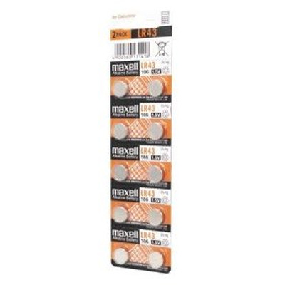 PILAS LR43 MAXELL LR0043-B10 1.5V BLISTER 10 UNIDADES