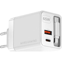CARGADOR USB GAN MARS GAMING MDGAN65RW 65W PD 1xUSB-C