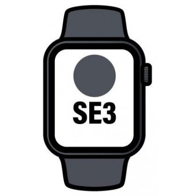 APPLE WATCH SE 3 CAJA ALUMINIO MEDIANOCHE CELL 44mm CORREA DEPORTIVA NEGRA S/M (Espera 4 dias)