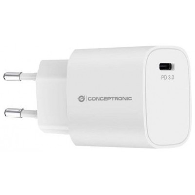 CARGADOR DE PARED CONCEPTRONIC USB-C 20W PD 3.0 COLOR