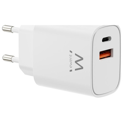 EWENT Cargador Rápido Gan 30W USB-C PD USB-A PD/QC EWENT Cargador Rápido Gan 30W USB-C PD USB-A PD/QC