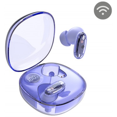 AURICULAR GAMING BLUETOOTH MHIB2 SEMI-TRANSPARENTE MORADO MARS GAMING (Espera 4 dias)