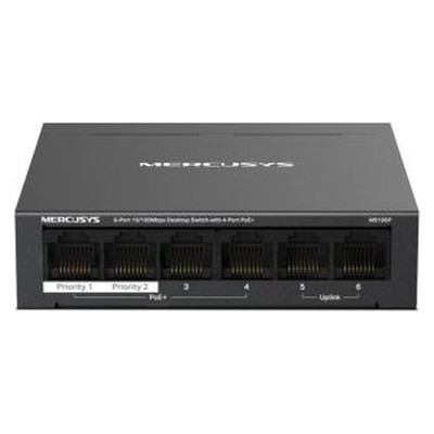 SWITCH POE+ NO GESTIONABLE MERCUSYS MS106P 6P 6xRJ45 SWITCH POE+ NO GESTIONABLE MERCUSYS MS106P 6P 6xRJ45