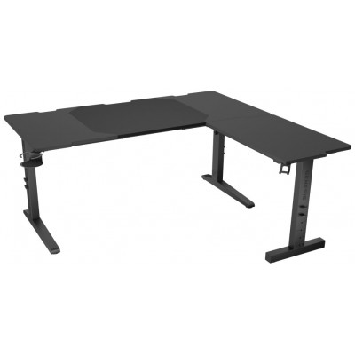 MESA GAMING GENESIS HOLM MODULAR 160 RGB ESQUINA NEGRO 160X75 CM