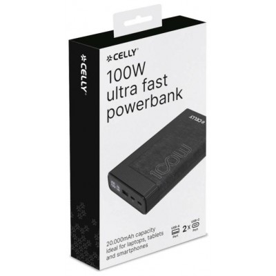 Celly Powerbank PD100W 20000 mAh 100w EVO Negra