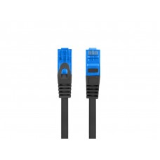 CABLE RED LANBERG LATIGUILLO CAT.6A S/FTP LSZH CCA 1M NEGRO FLUKE  PASSED