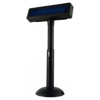 VISOR POSIFLEX VFD FLUORESCENTE 2X20 USB NEGRO PD-2800IIUN