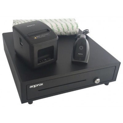 KIT TPV APPROX CAJON APPCASH01 NEGRO + SCAN APPLS22 +
