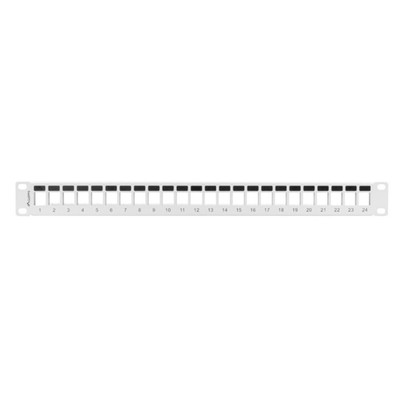 PATCH PANEL LANBERG 24 PUERTOS 1U RACK 19 PARA MODULOS KEYSTONE GRIS