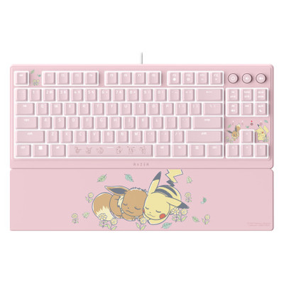 Razer Ornata V3 Tenkeyless &ndash; Pikachu & Eevee Edition teclado Juego USB Rosa (Espera 4 dias)