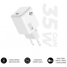 SUBBLIM CARGADOR GAN 35W CHARGER USB C (Espera 4 dias)