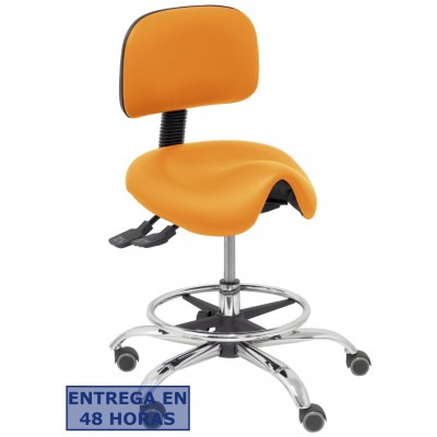 PIQUERAS Y CRESPO Taburete Zarza similpiel naranja