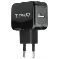 CARGADOR  USB TOOQ PARED 5V 2.4 A NEGRO TQWC-1S01