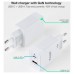 CARGADOR PARED/VIAJE GaN USB-C/PD + USB-A/QC 45W BLANCO TOOQ (Espera 4 dias)
