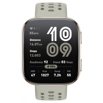 Amazfit Bip 6 Stone 5 cm (1.97") AMOLED Digital 390 x 450 Pixeles Pantalla táctil Oro GPS (satélite) (Espera 4 dias)