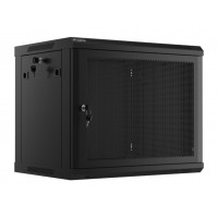 ARMARIO LANBERG 9U 600X450 CON PUERTA PERFORADA RACK 19 H-60 KG NEGRO FLAT PACK