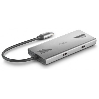 HUB 4 PUERTOS USB-C WONDERDUO-C GRIS NGS (Espera 4 dias)