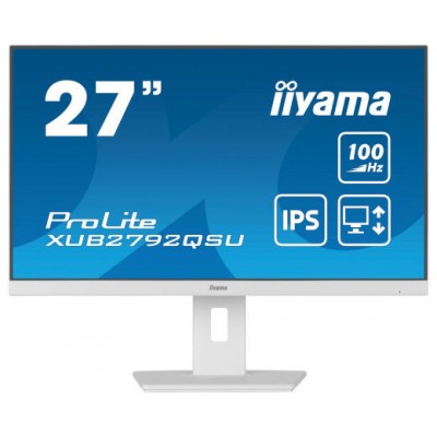 MONITOR IIYAMA 27"/2560 x 1440/3.7 MPX/WQHD/100Hz/250CD/16:9/HDMI/LED/BLANCO (Espera 4 dias)